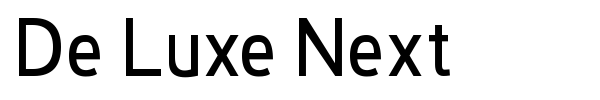 De Luxe Next font preview